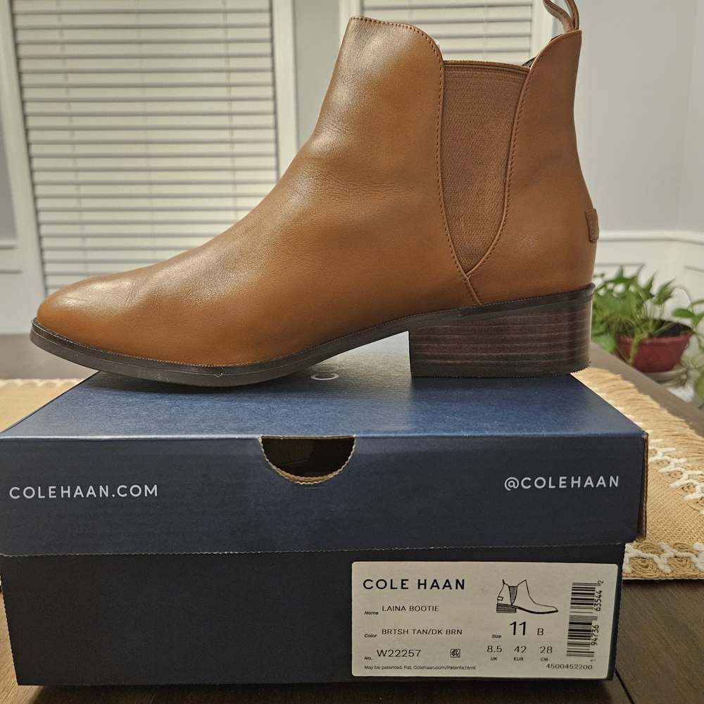 Cole Haan Women's Brown Leather Ankle Boots